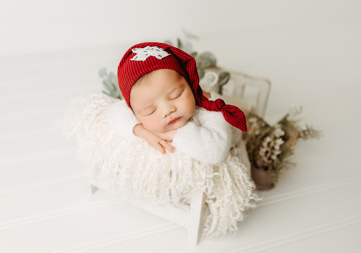 Luxury newborn photography studio Ontario neutral tones